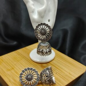 Mehran Silver Jhumkis