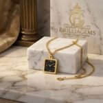 Stainless Steel Square Clock Pendant