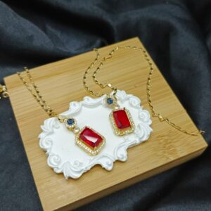 Ruby Radiance – Necklace & Bracelet Set