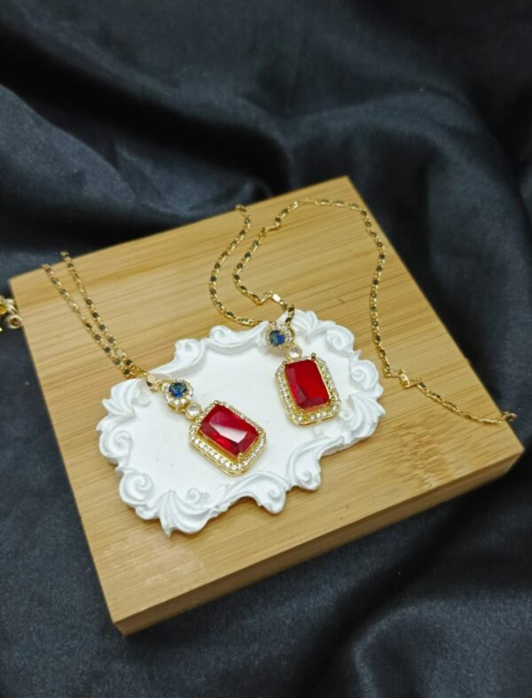 Ruby Radiance – Necklace & Bracelet Set