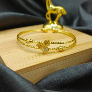 Golden Blossom Handcuff – BrilliaGems Exclusive