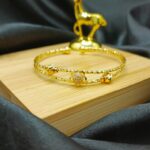 Golden Petal Handcuff – by BrilliaGems