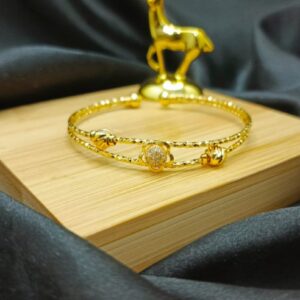 Golden Petal Handcuff – by BrilliaGems
